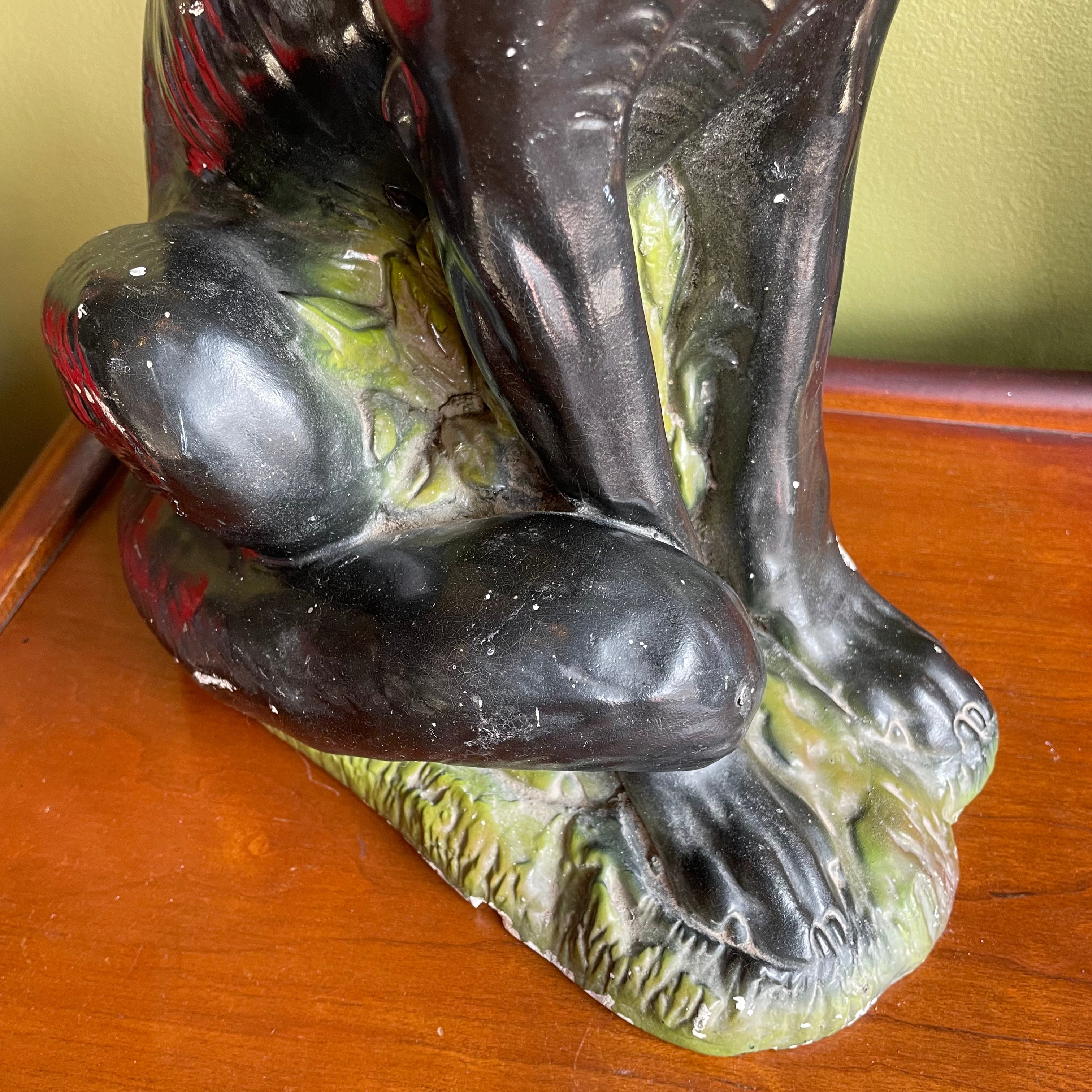 1940's Vintage Chalkware Panther Statue