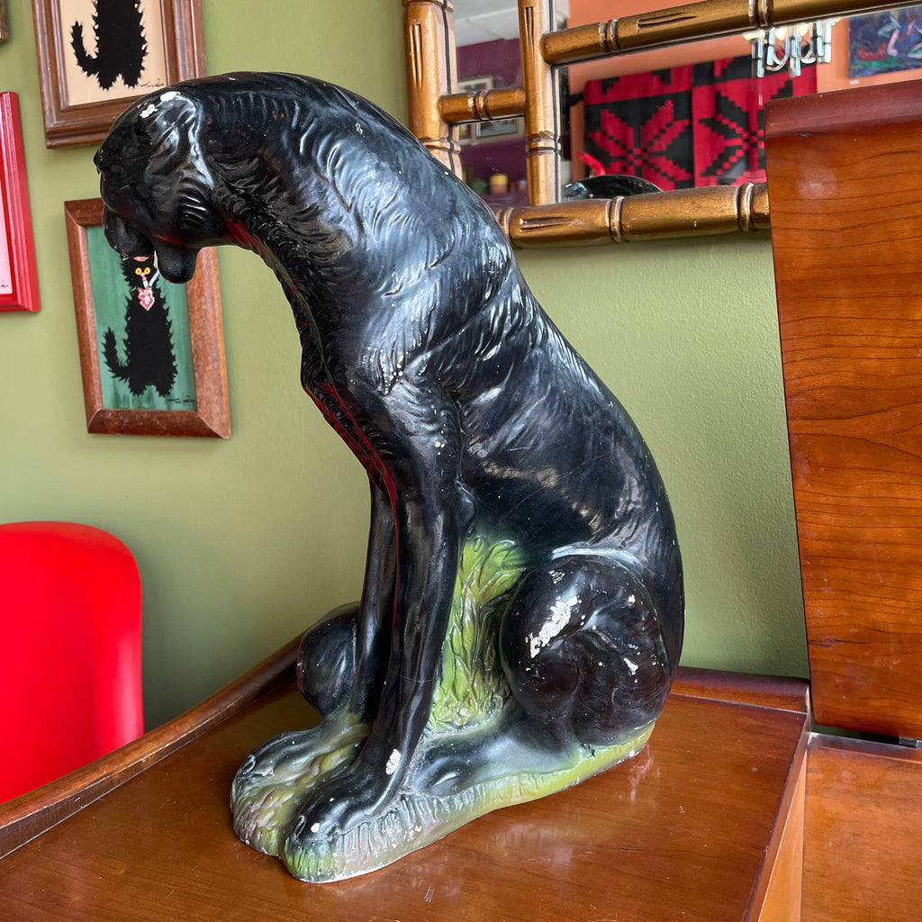 1940's Vintage Chalkware Panther Statue