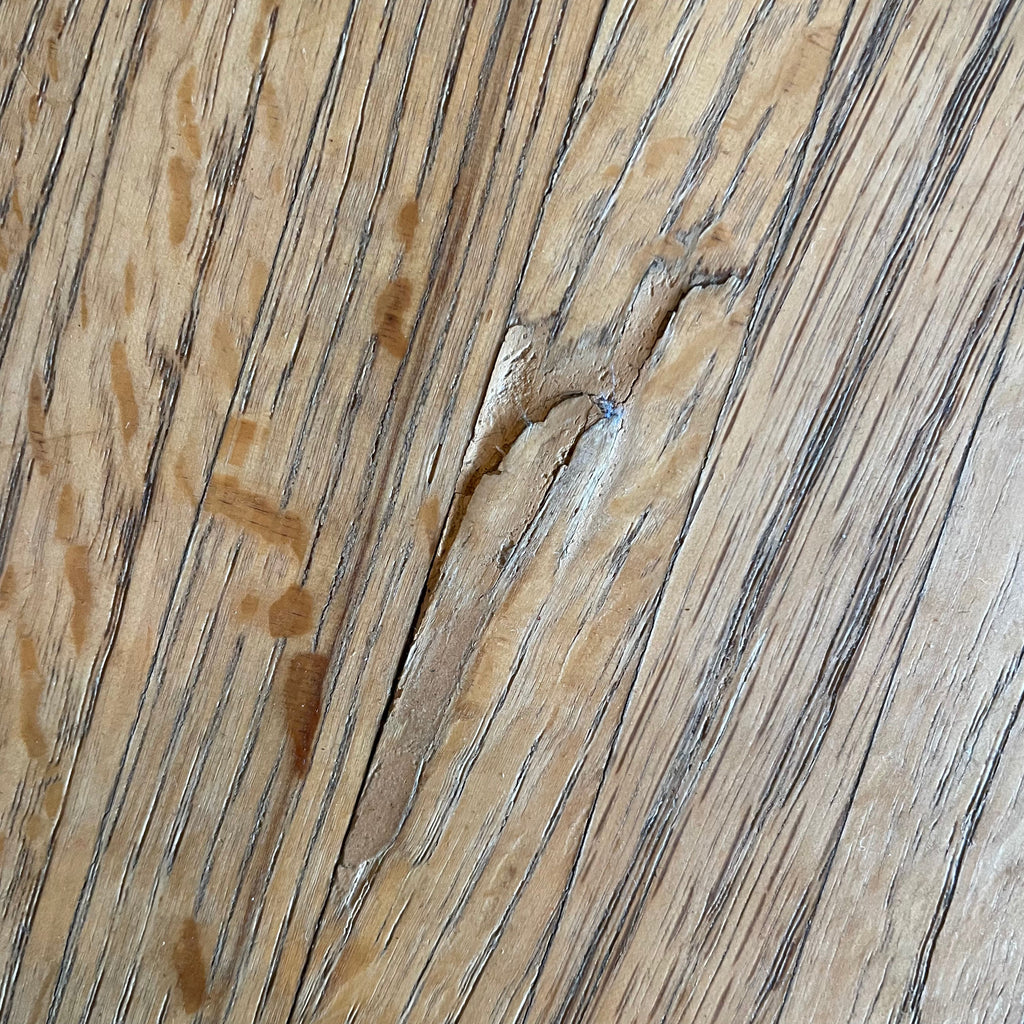 1970's Solid Oak Coffee Table - 36" Round