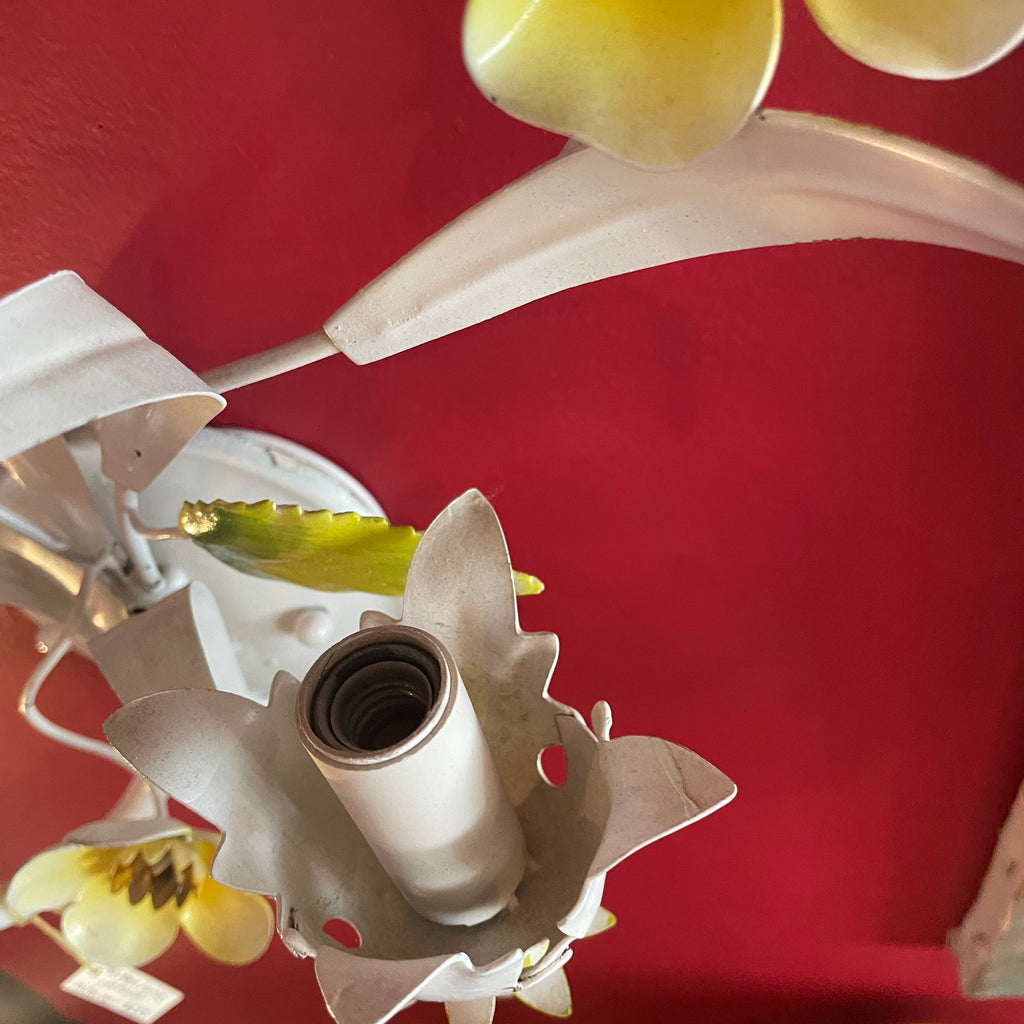 Vintage Italian Tole Floral Sconce