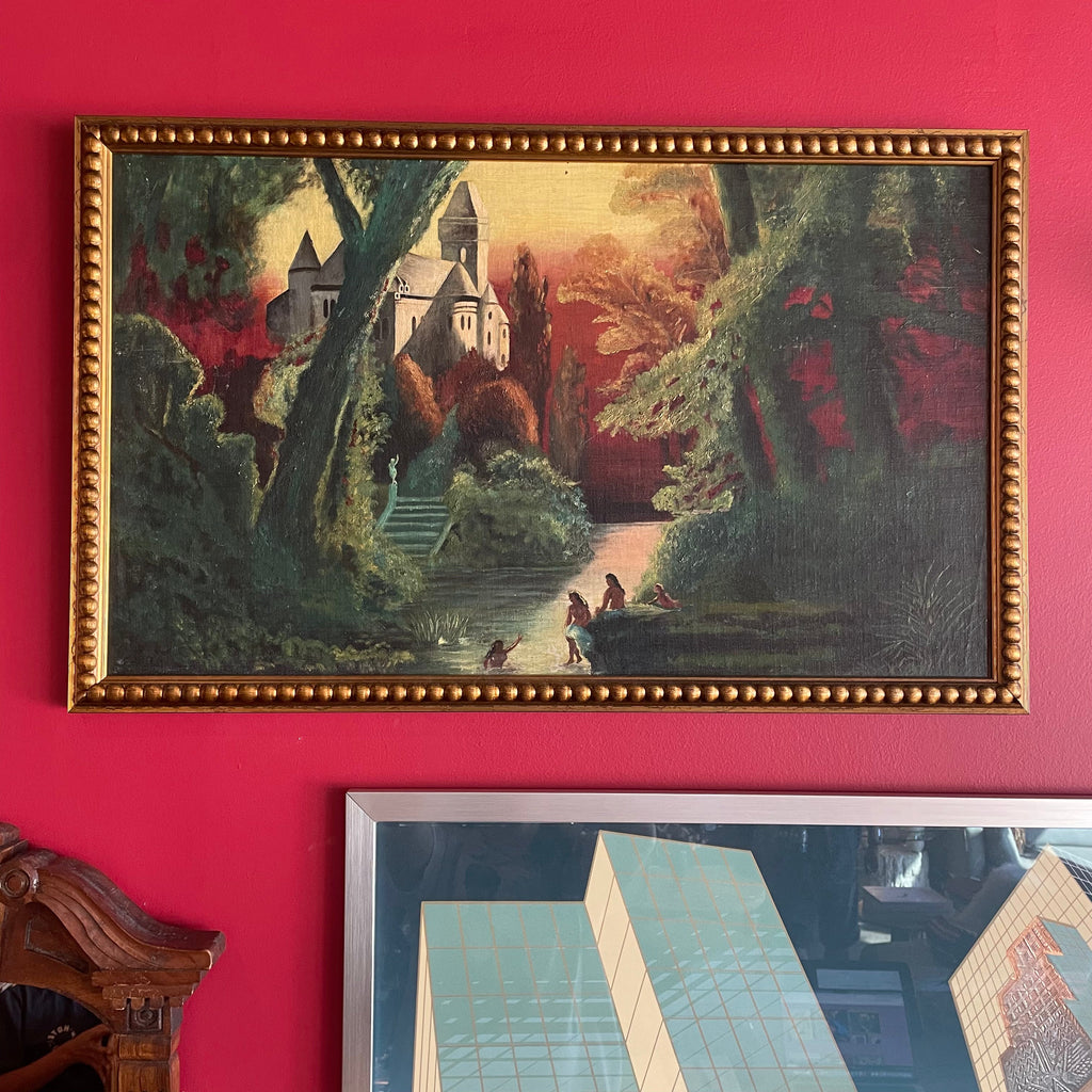 Antique Tahitian Oil Painting - 32" x 20"