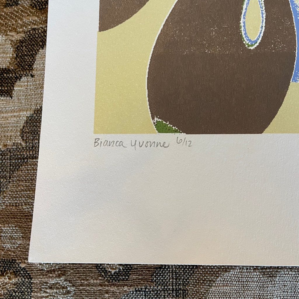 14" x 19.5" Green Orbs Art Print by Bianca Yvonne