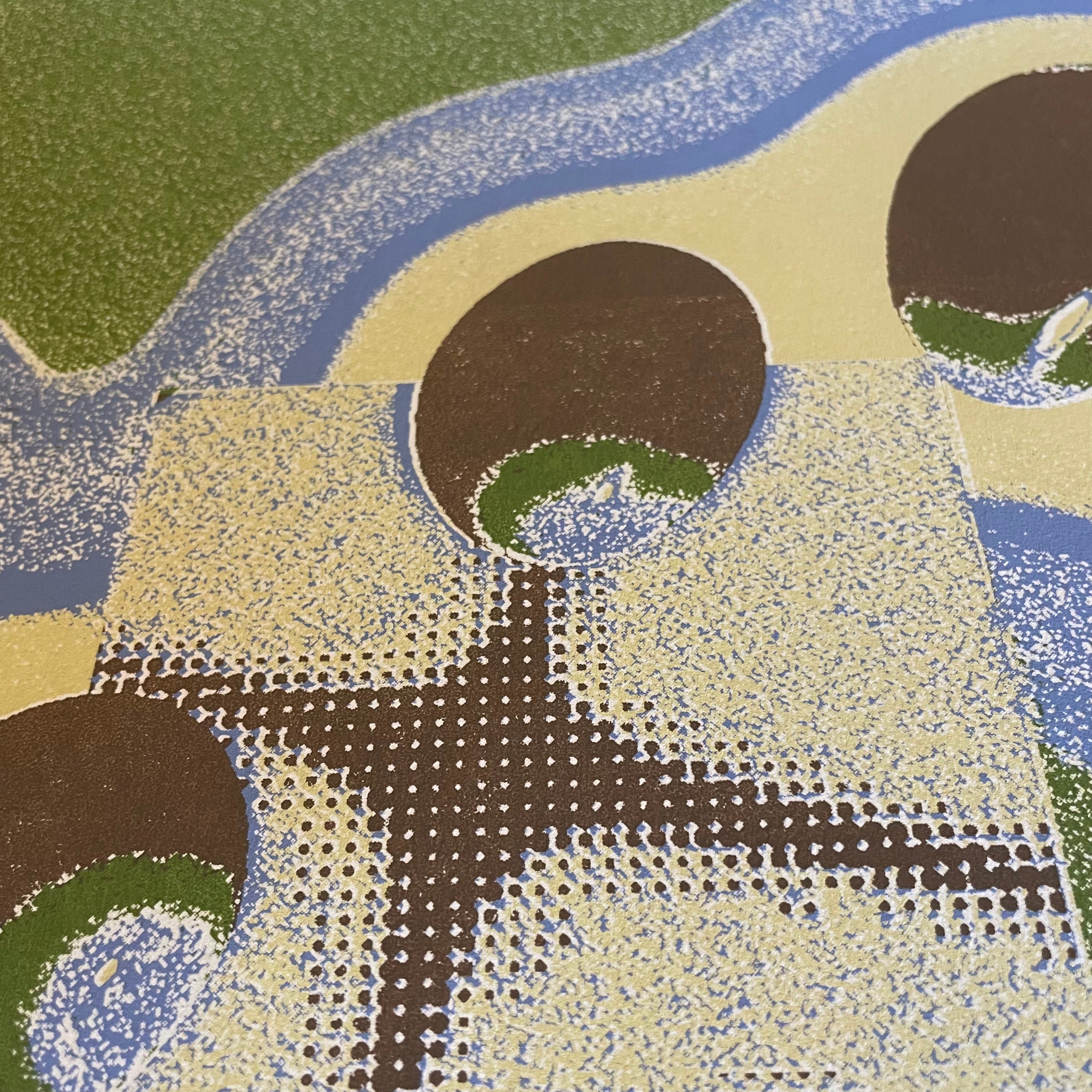 14" x 19.5" Green Orbs Art Print by Bianca Yvonne