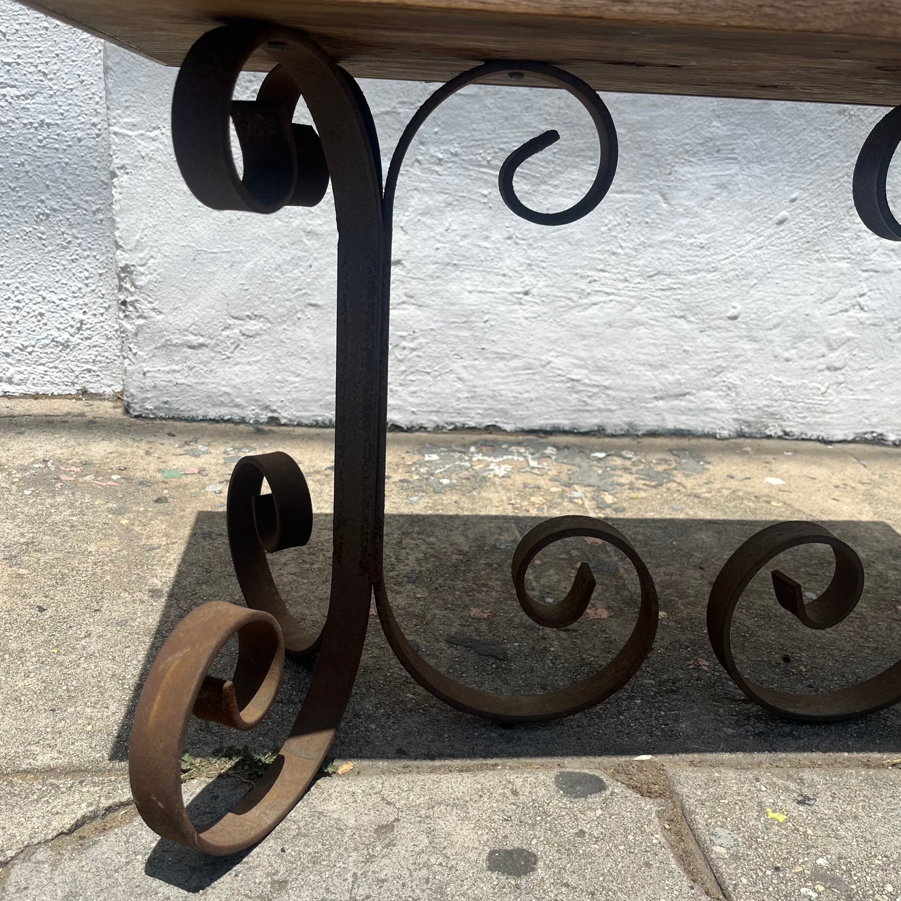 Vintage Tile and Iron Side Table