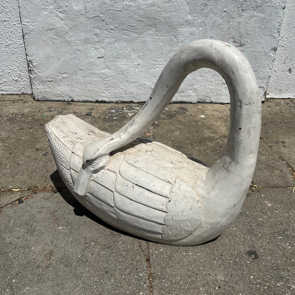 Vintage Wooden Swan