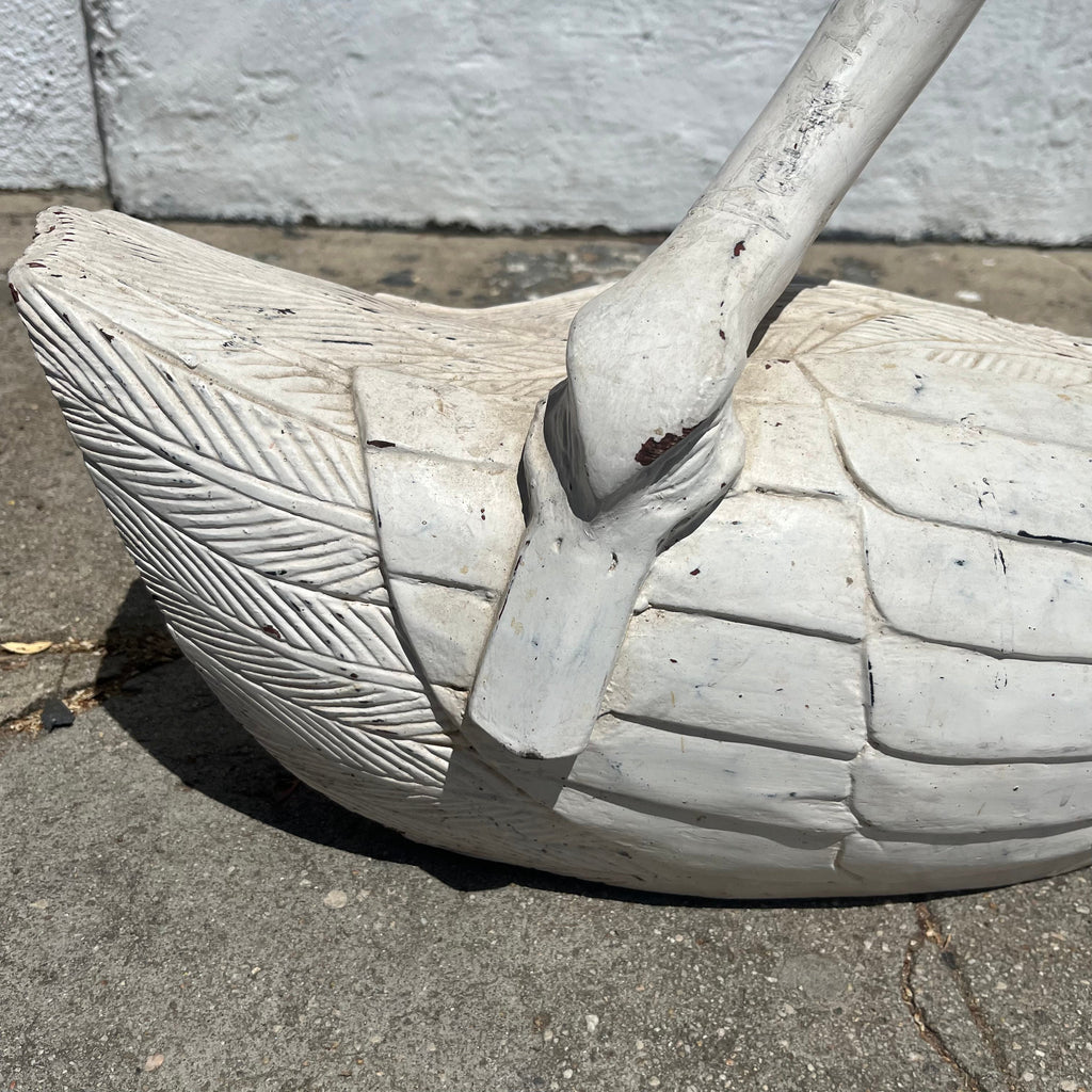 Vintage Wooden Swan