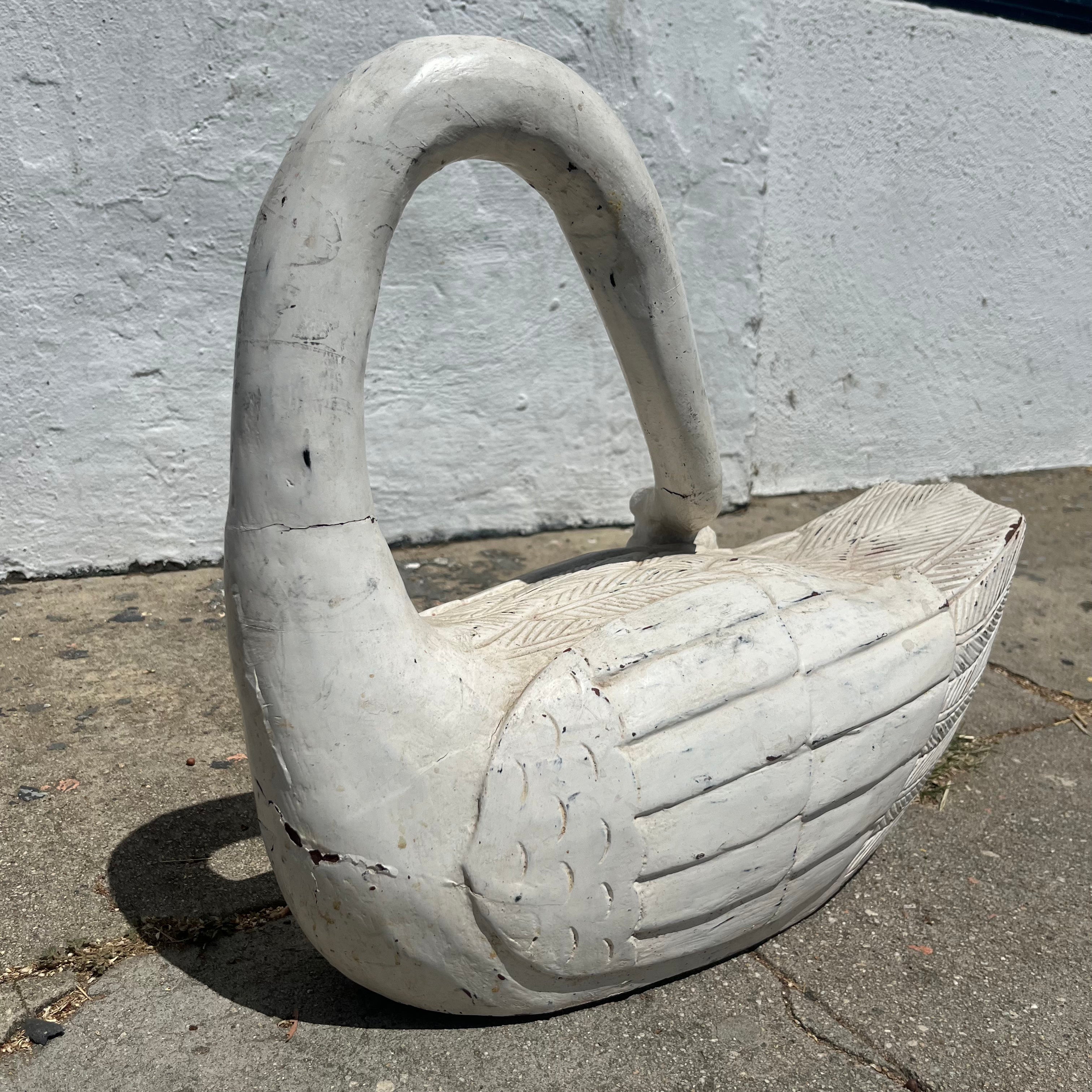 Vintage Wooden Swan