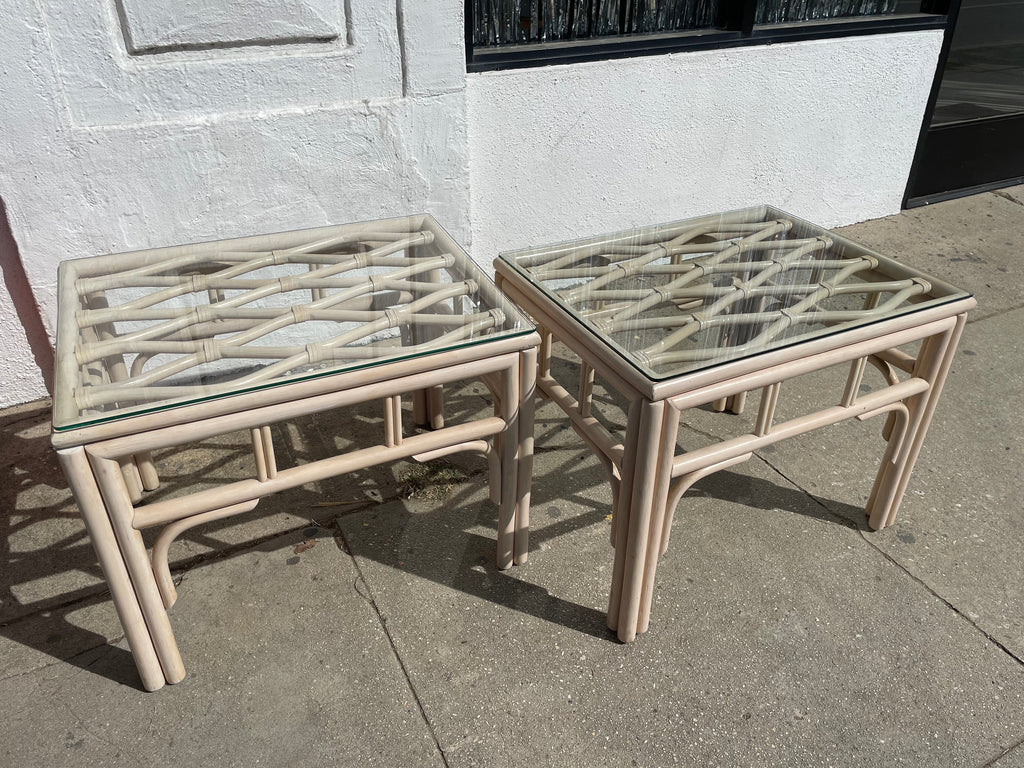 1970's Coastal Wooden Side Tables - 1 Available