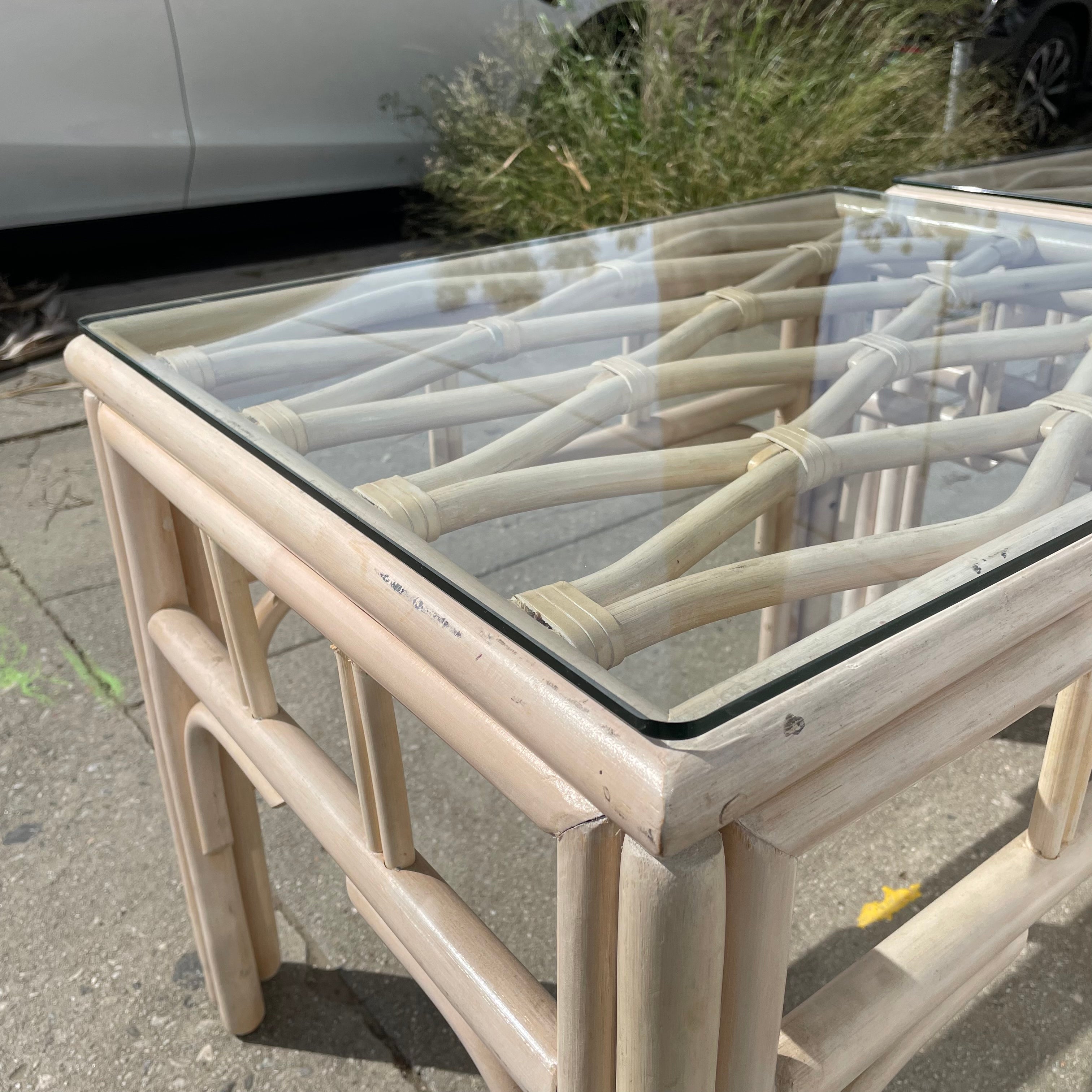 1970's Coastal Wooden Side Tables - 1 Available