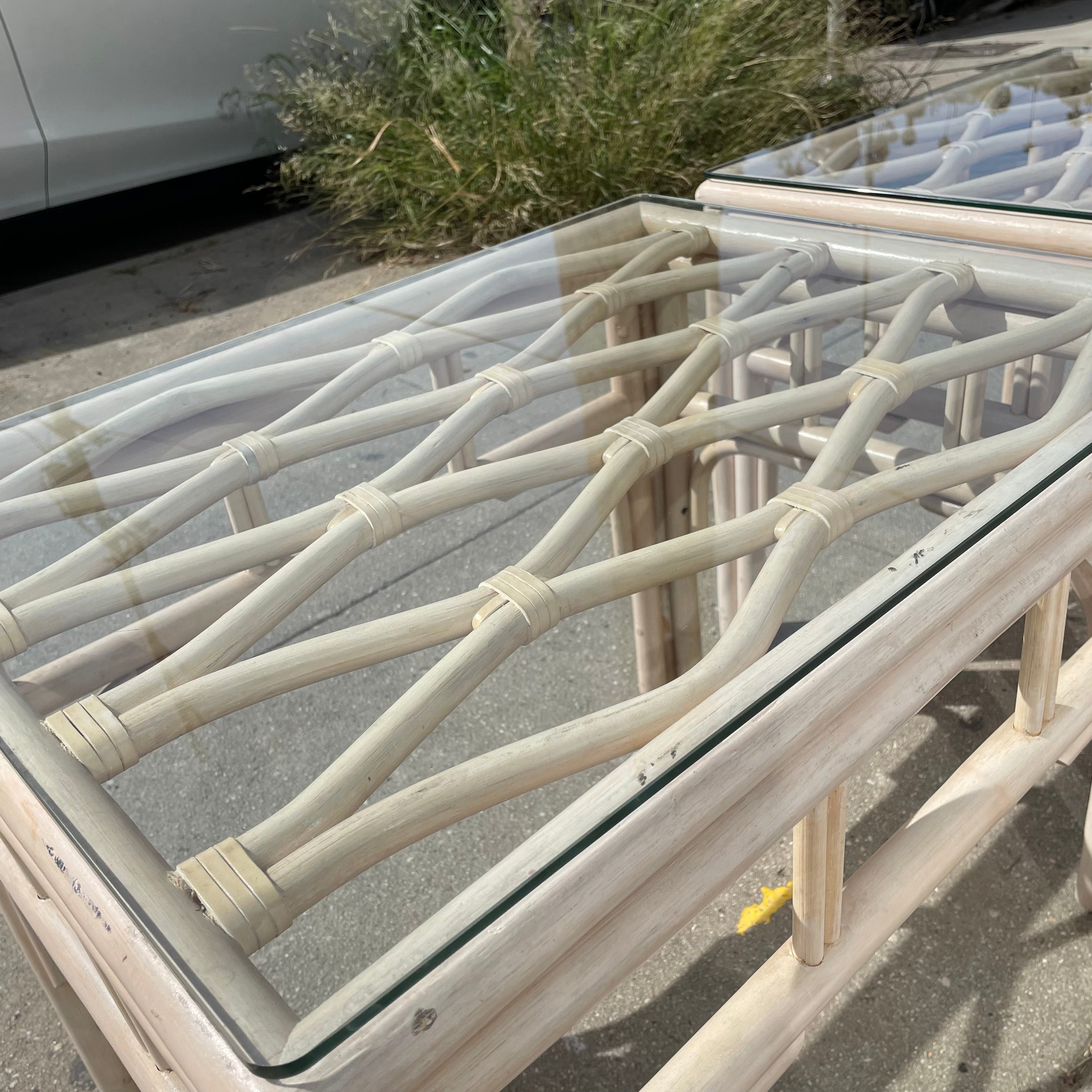 1970's Coastal Wooden Side Tables - 1 Available