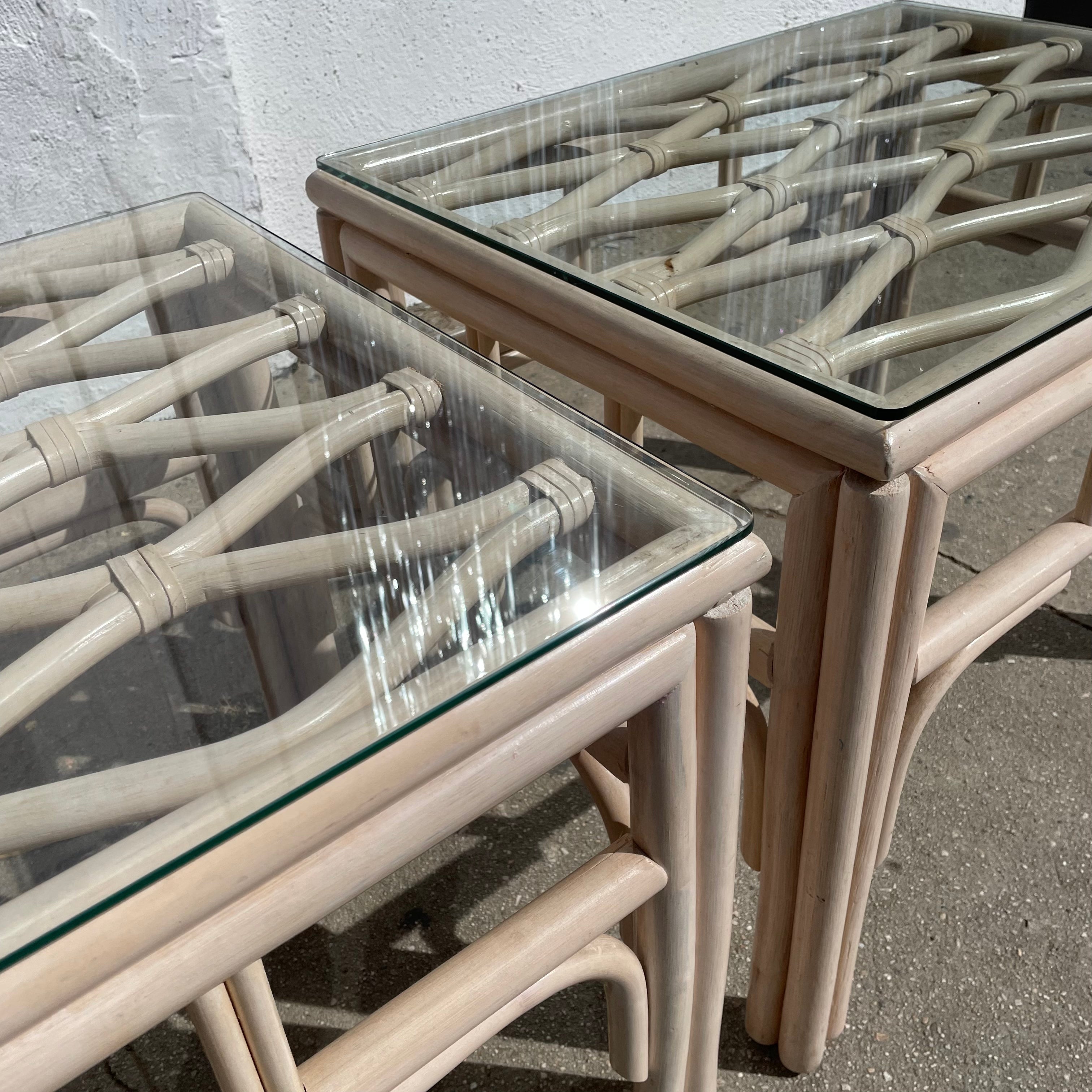 1970's Coastal Wooden Side Tables - 1 Available