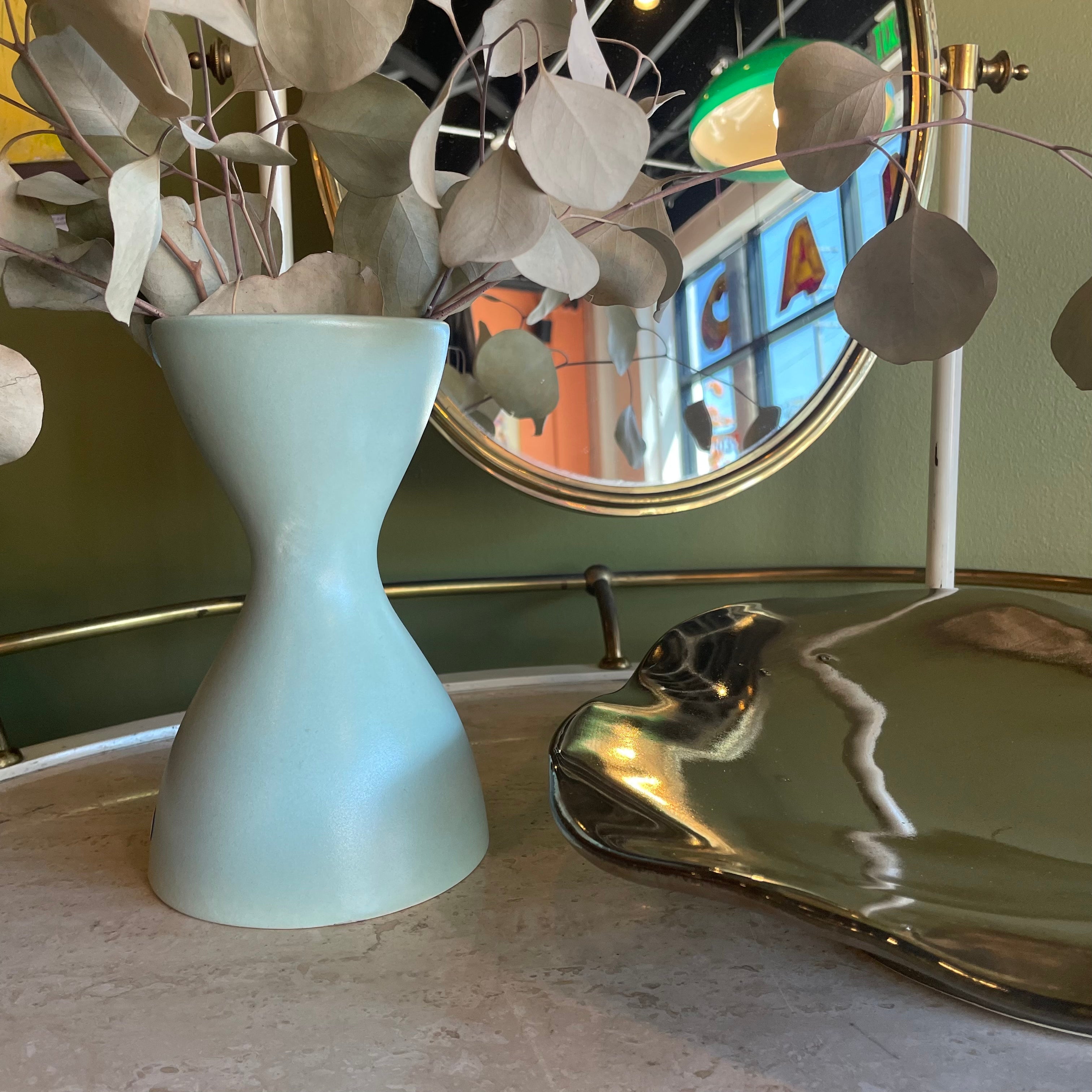 Vintage Ceramic Hourglass Vase