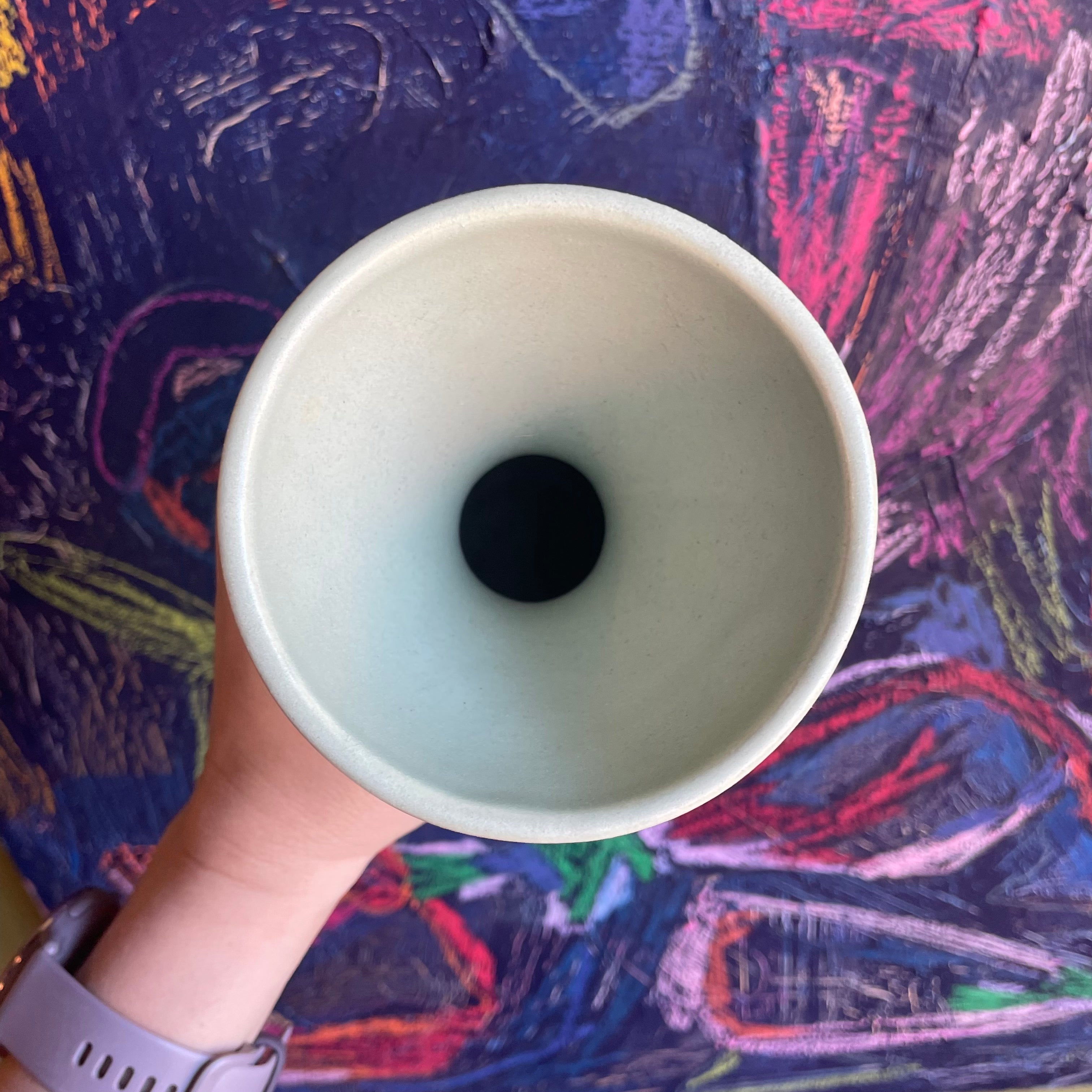 Vintage Ceramic Hourglass Vase