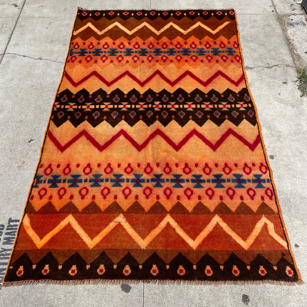 3'10" x 6'4" Vintage Turkish Rug
