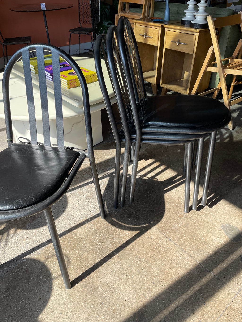 80's Stackable Metal Chairs by Robert Mallet Stevens - Price for Each
