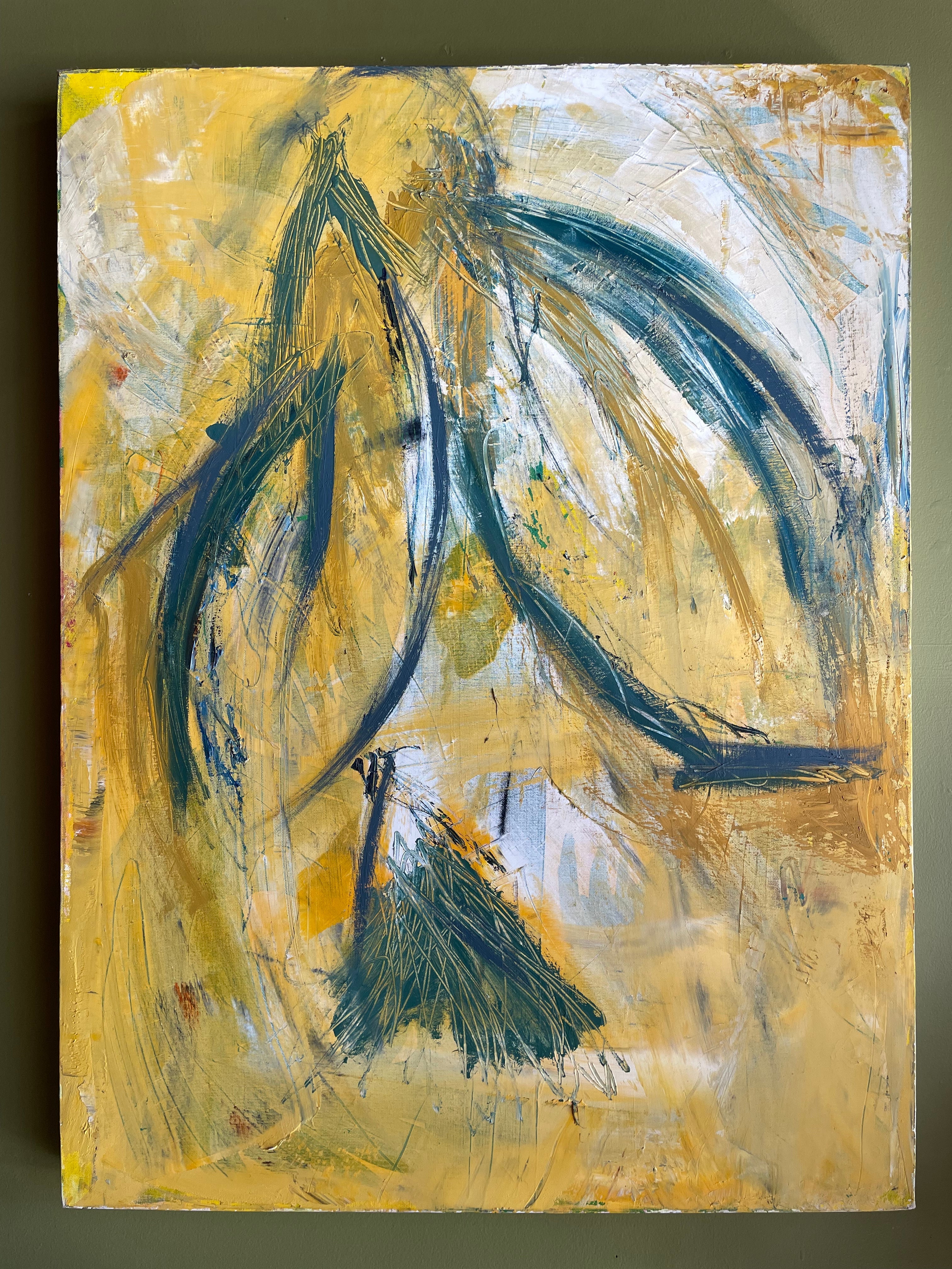 "Flight" - 30" x 40" Oversized Abstract Painting by Dawn Leahy
