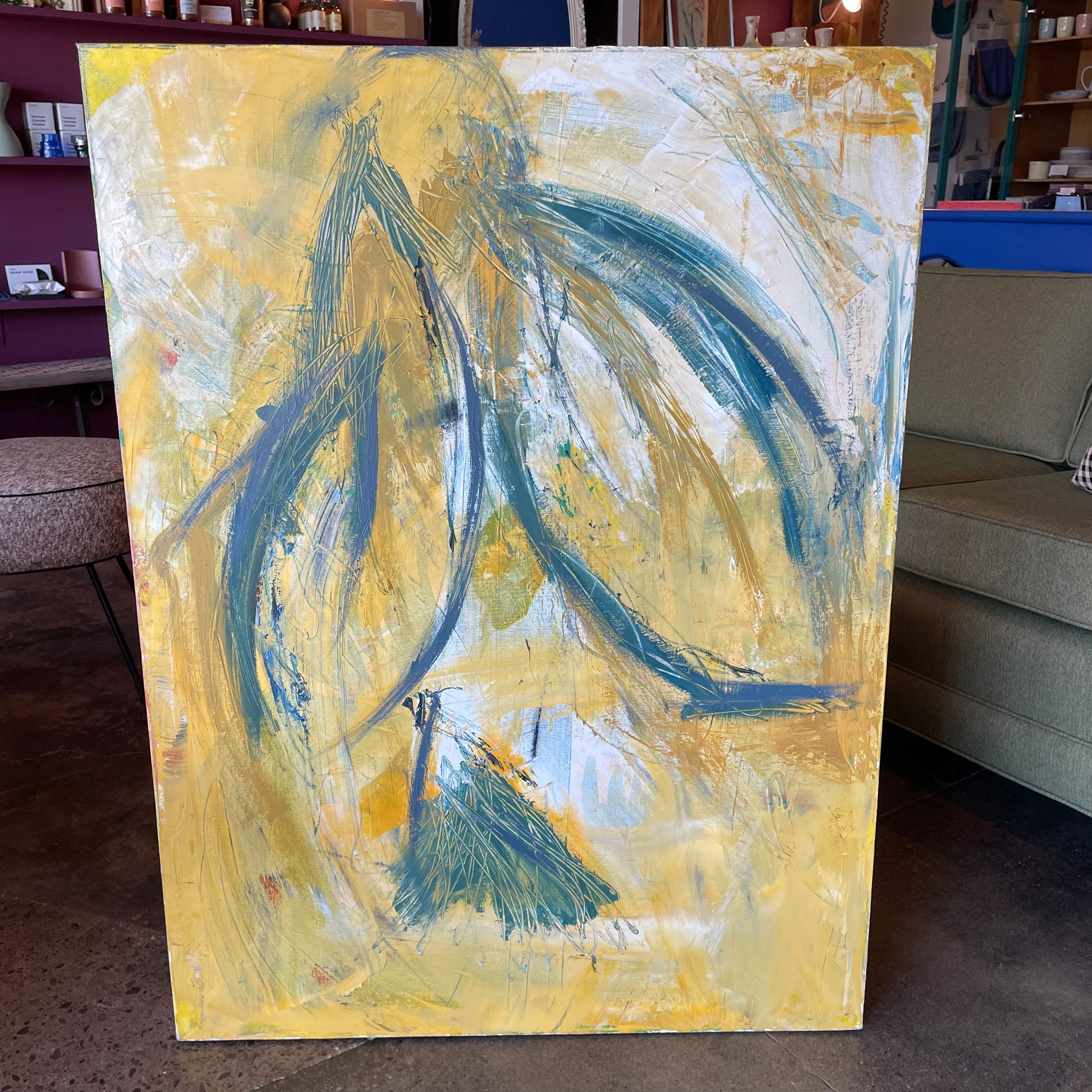 "Flight" - 30" x 40" Oversized Abstract Painting by Dawn Leahy