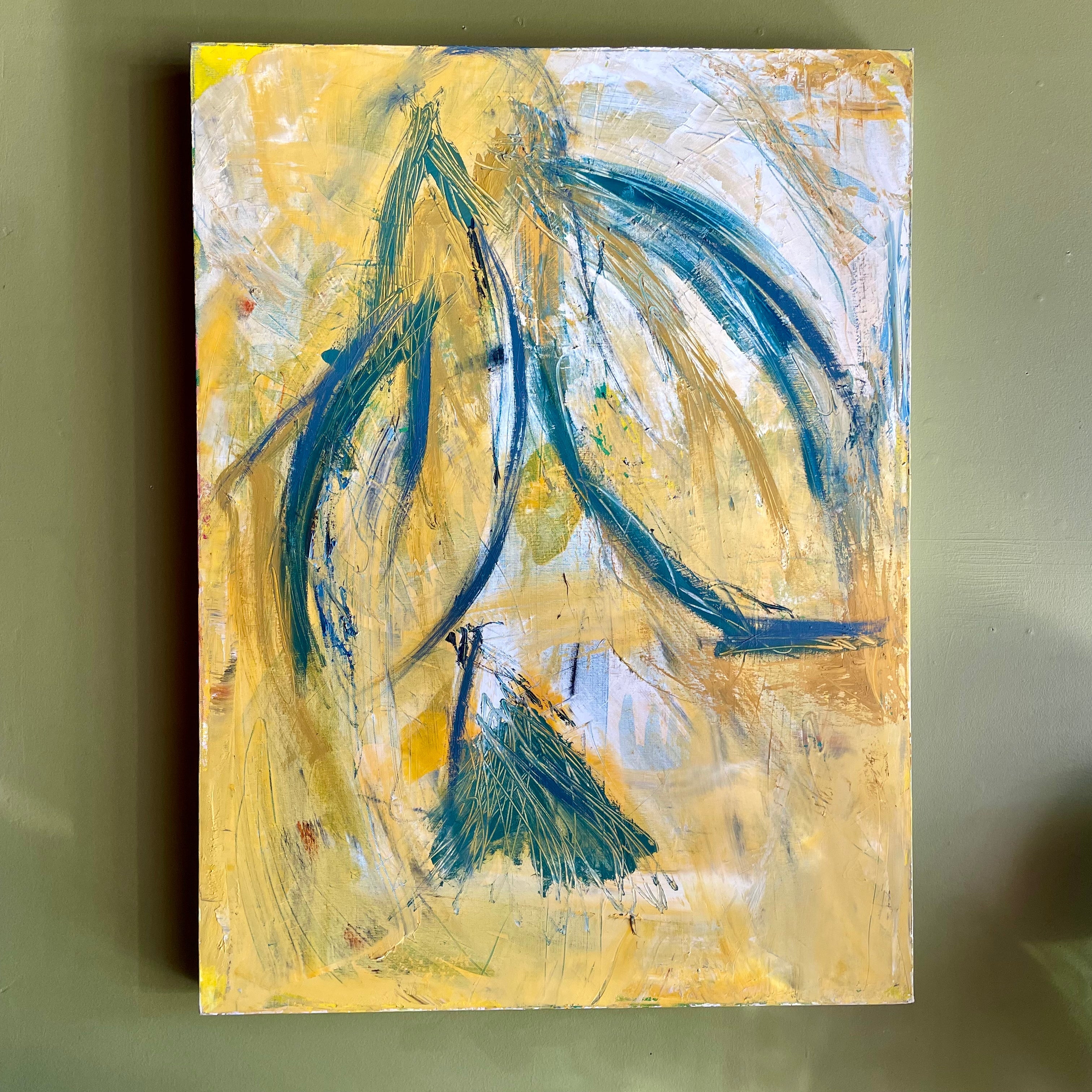 "Flight" - 30" x 40" Oversized Abstract Painting by Dawn Leahy