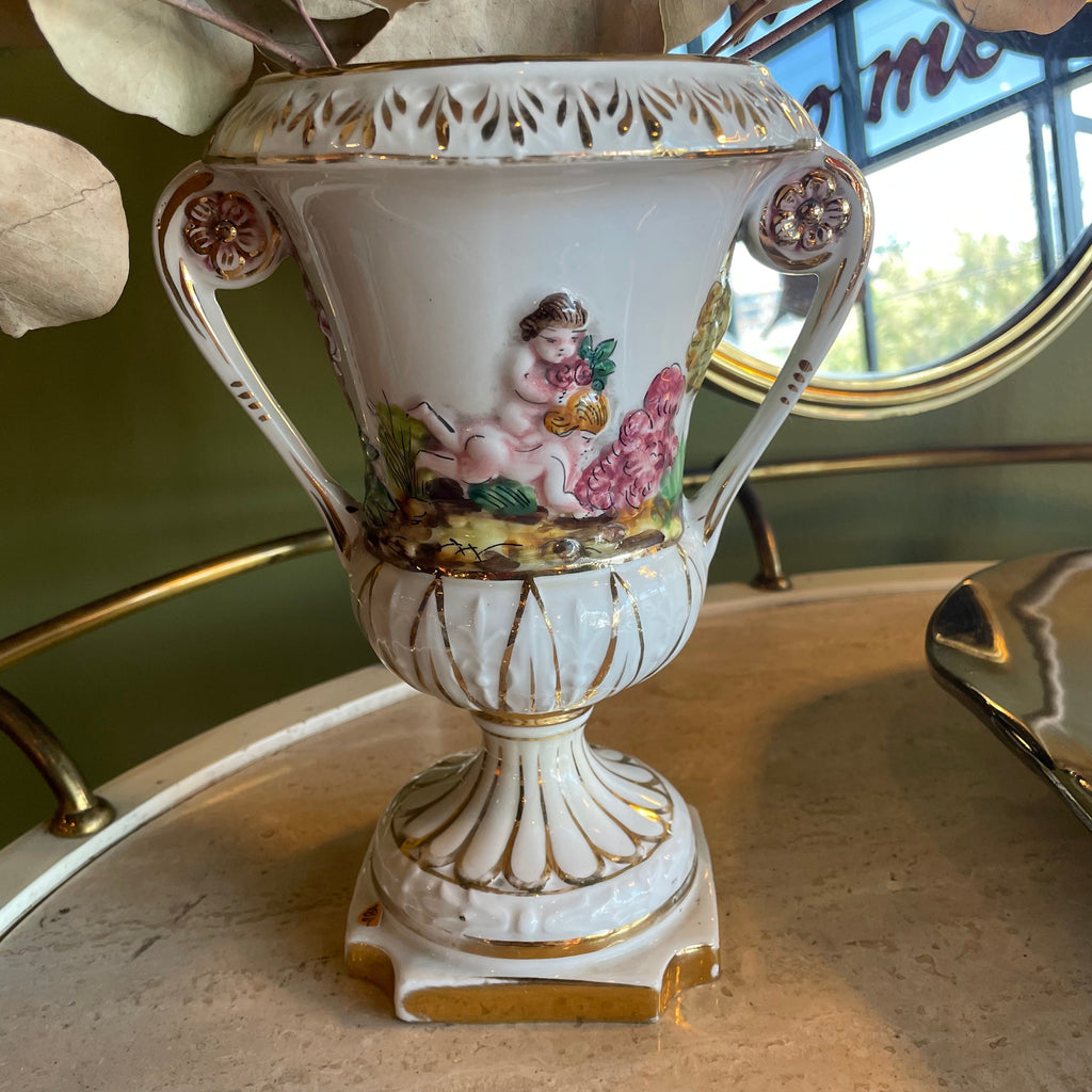 Vintage Italian Capodimonte Porcelain Vase