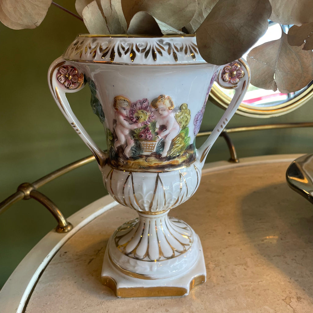 Vintage Italian Capodimonte Porcelain Vase