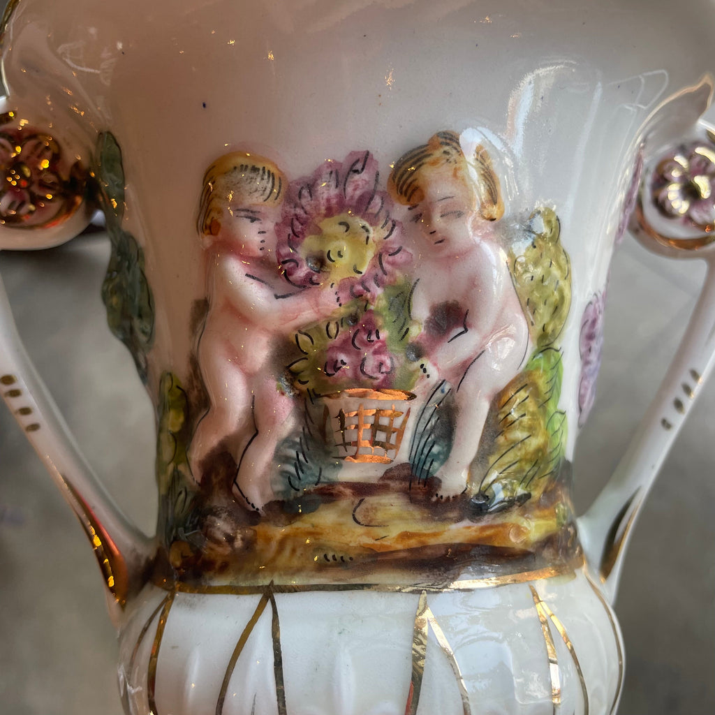 Vintage Italian Capodimonte Porcelain Vase