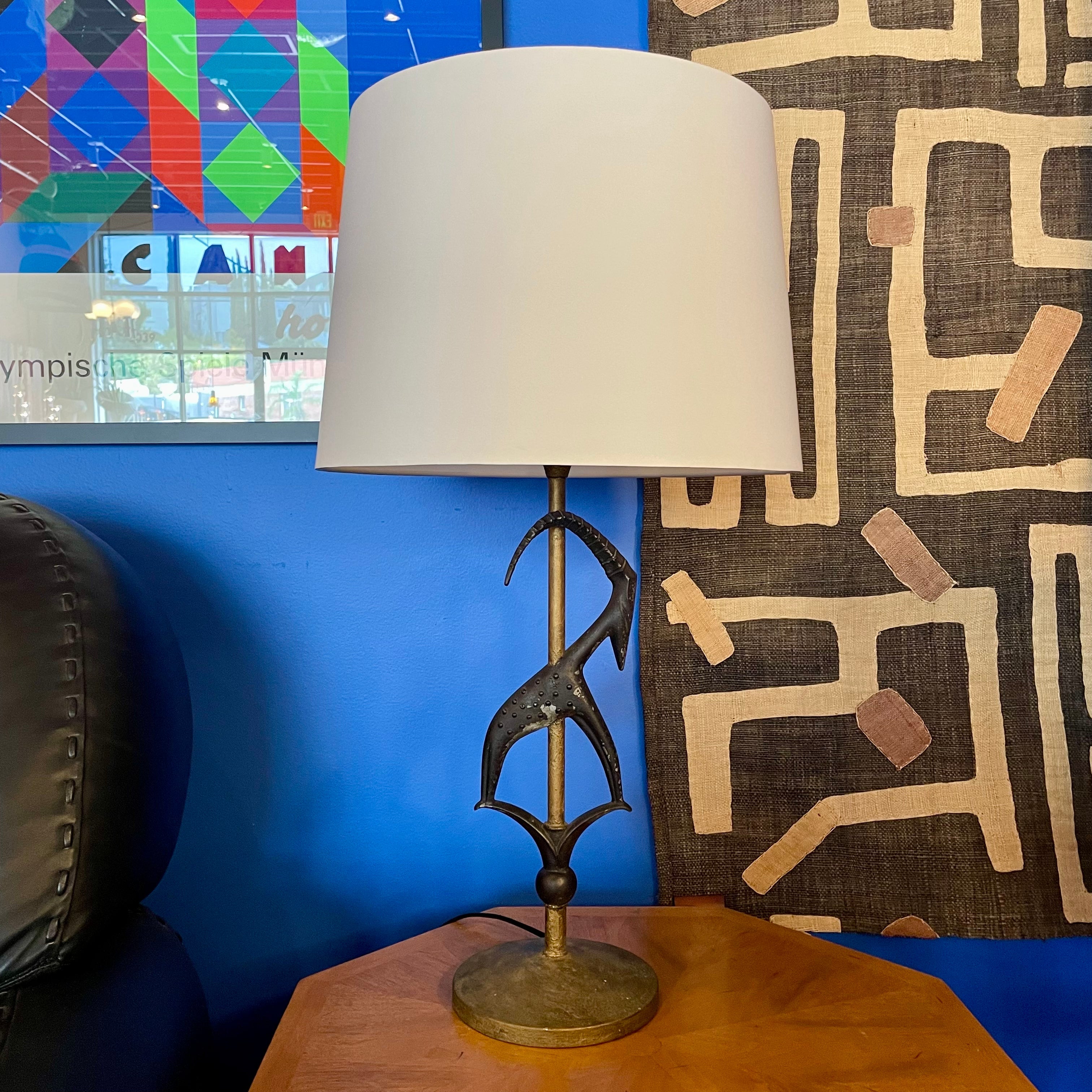 1950's Vintage Brass Goat Lamp by Rembrandt