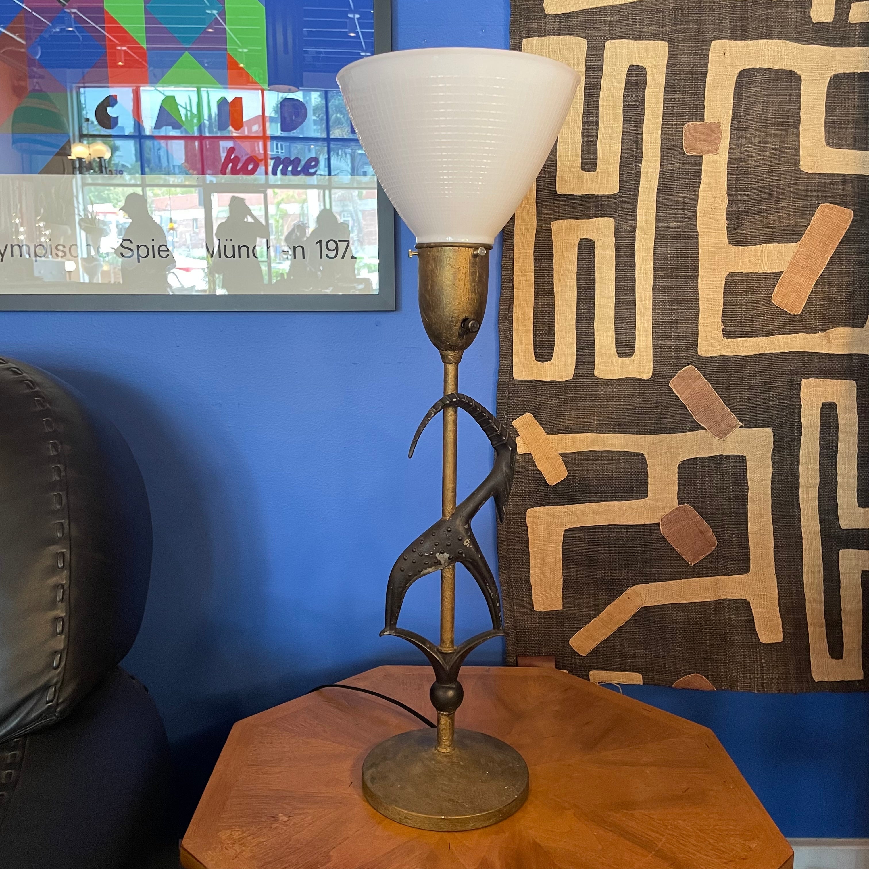 1950's Vintage Brass Goat Lamp by Rembrandt