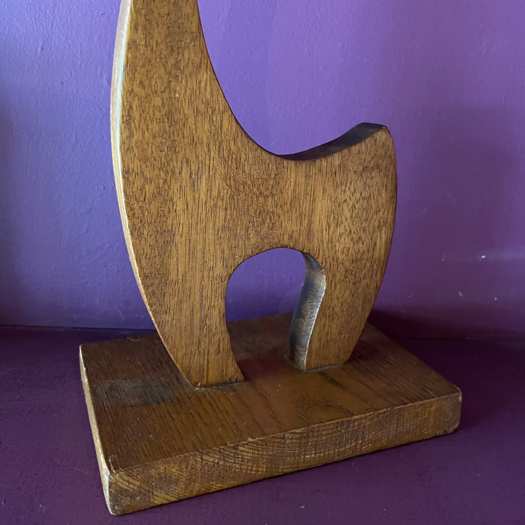 1970's Wooden Giraffe Sculpture