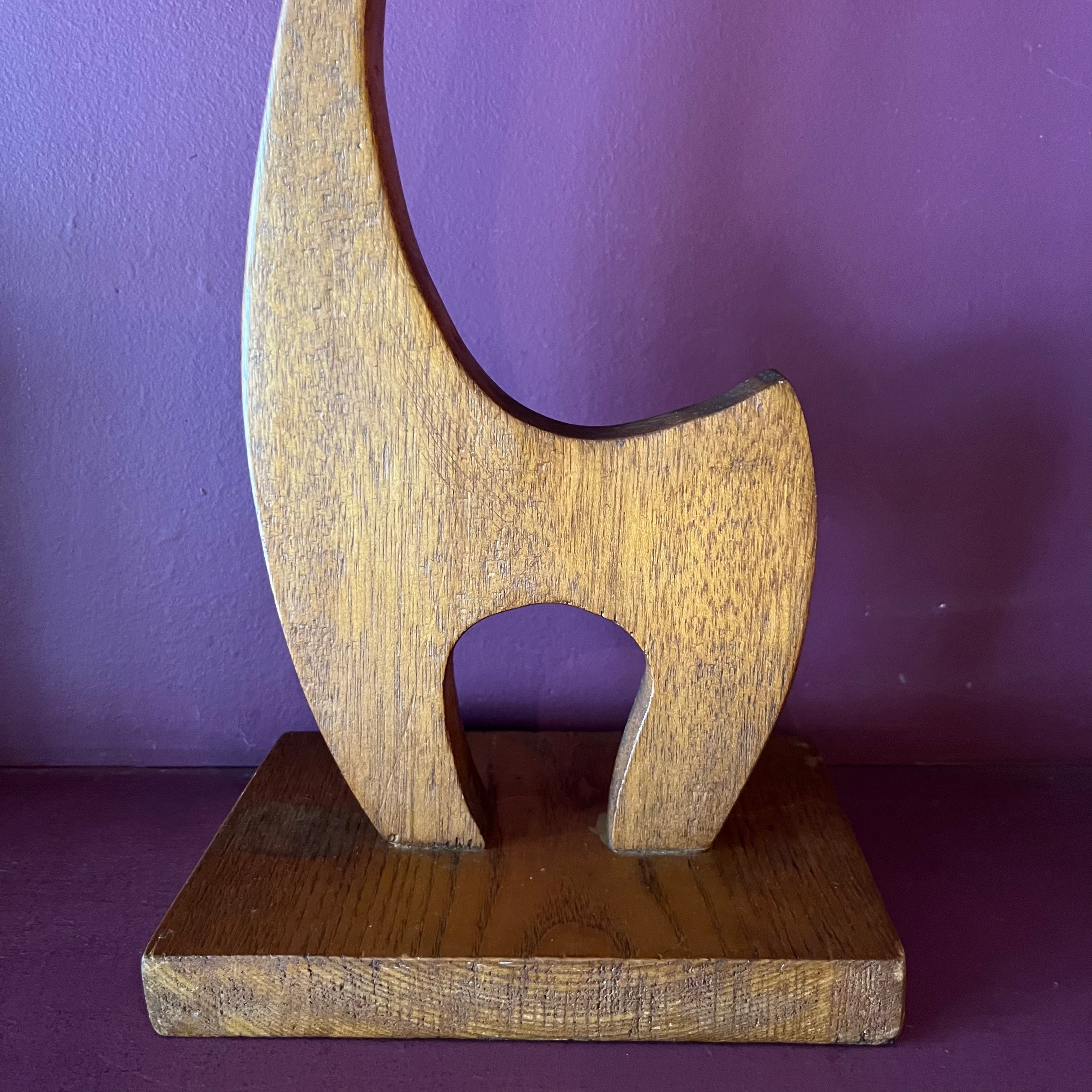 1970's Wooden Giraffe Sculpture
