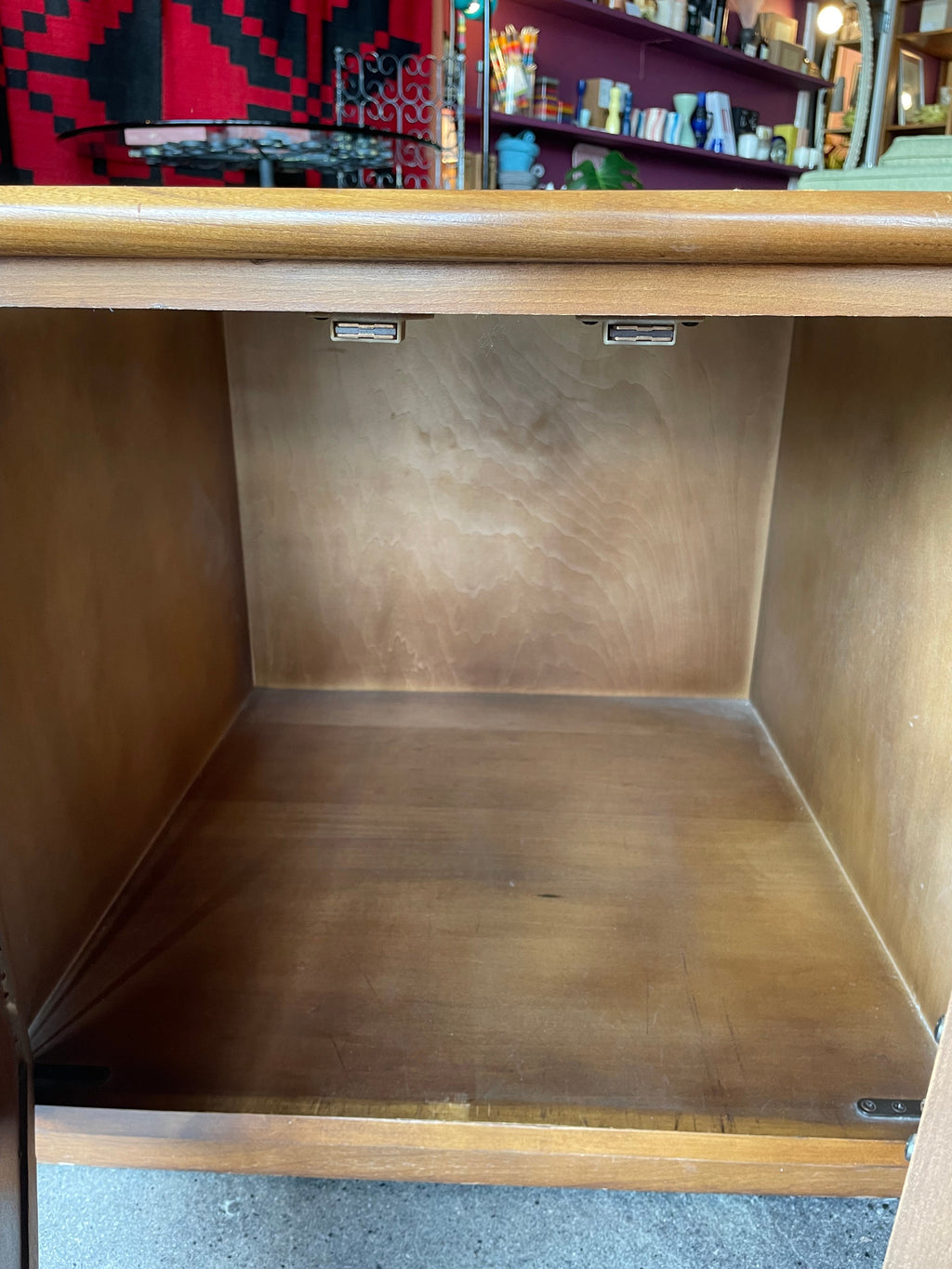 1960's Vintage Travertine + Walnut "Perceptions" Nightstands by Lane