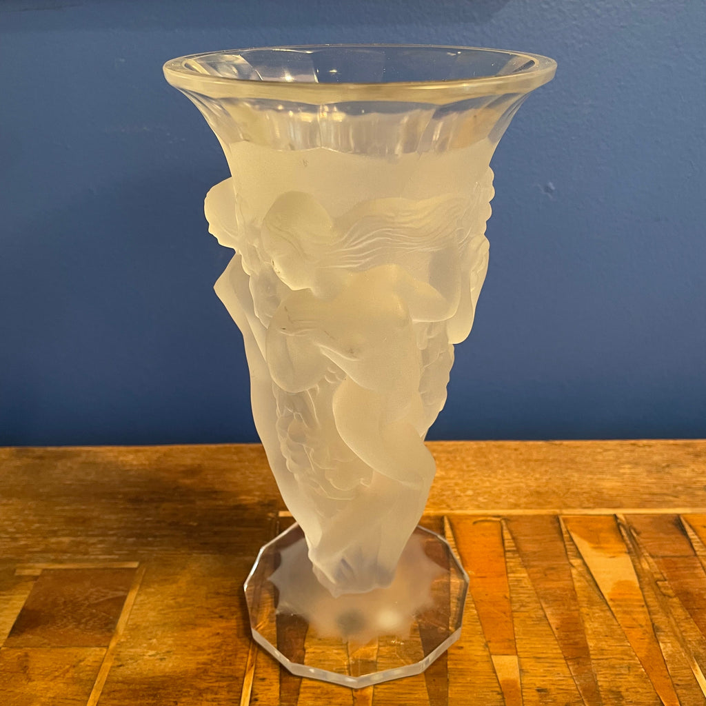1930's Vintage Bohemian Crystal Vase by Desna