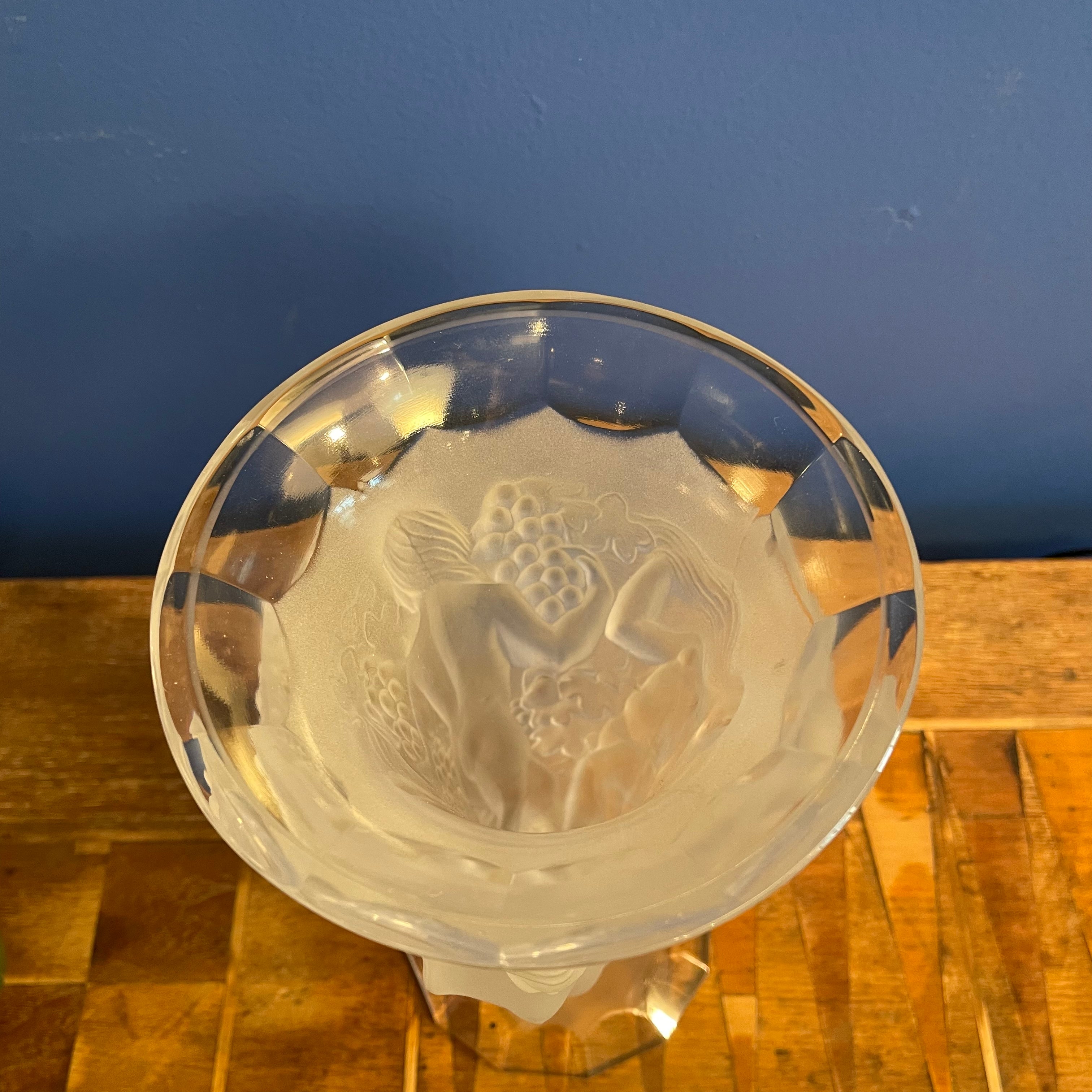 1930's Vintage Bohemian Crystal Vase by Desna