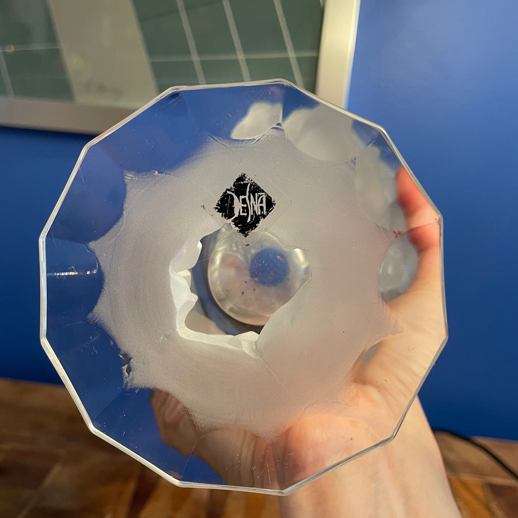 1930's Vintage Bohemian Crystal Vase by Desna