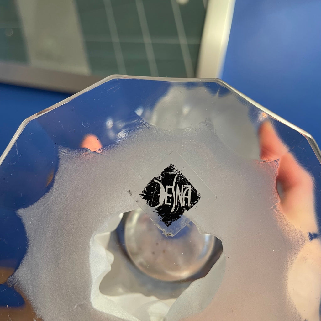 1930's Vintage Bohemian Crystal Vase by Desna