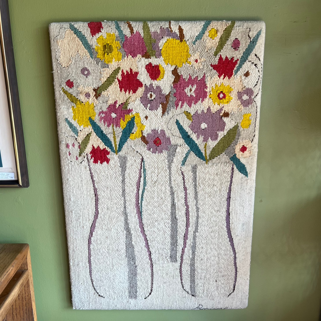 1970's Swedish Floral Tapestry - 22" x 34"