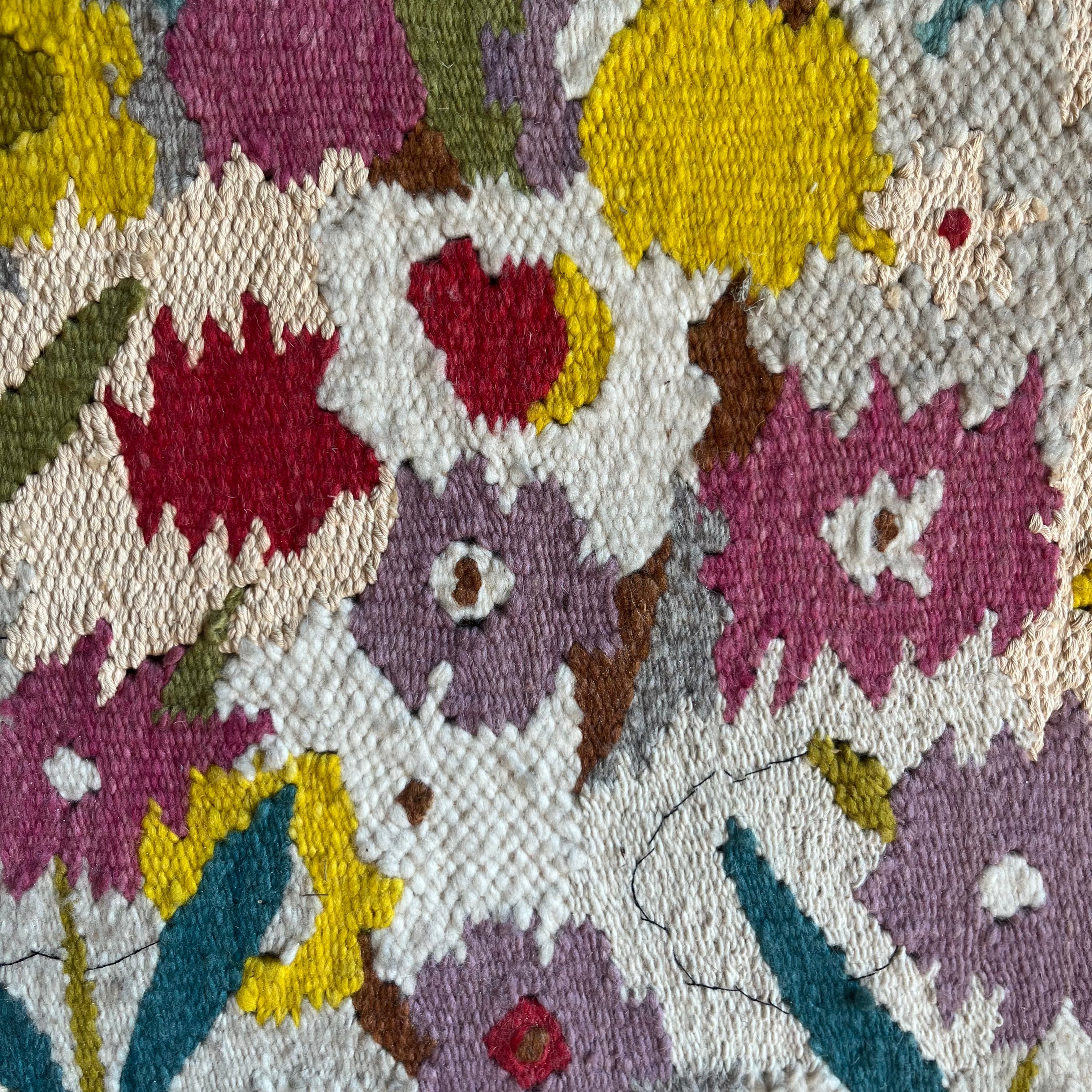1970's Swedish Floral Tapestry - 22" x 34"