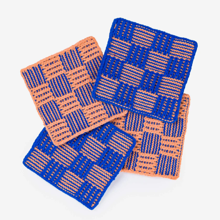 "Checkerboard" Knit Coaster Set by Verloop