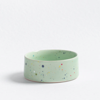 6.5" Speckled Ceramic Pet Bowl by Egg Back Home