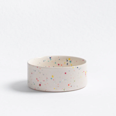 6.5" Speckled Ceramic Pet Bowl by Egg Back Home