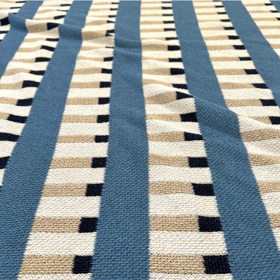 "Tatami" Recycled Cotton Throw by Happy Habitat