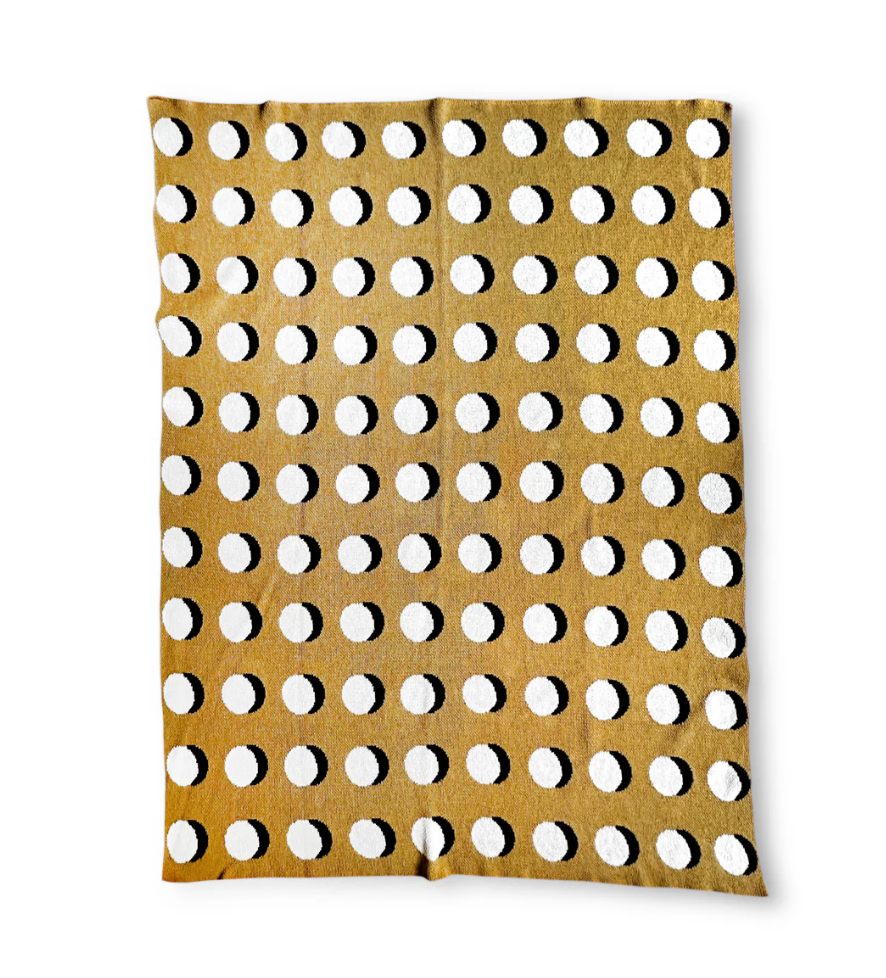 "Eclipse" Recycled Cotton Throw by Happy Habitat