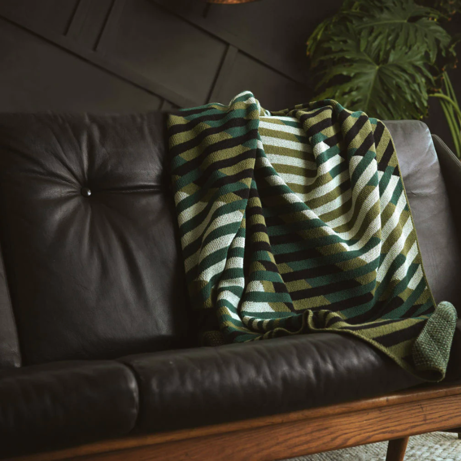 "Pattern #2" Recycled Cotton Throw by Happy Habitat