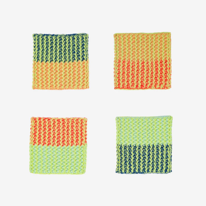 "Squiggle" Knit Coaster Set by Verloop