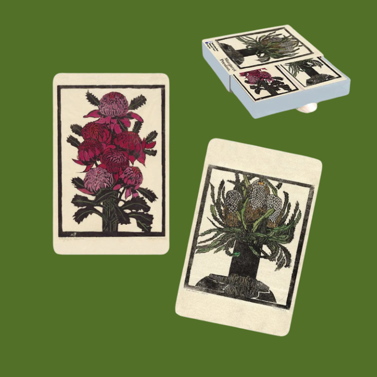 Waratah & Banksia Playing Card Set by Margaret Preston